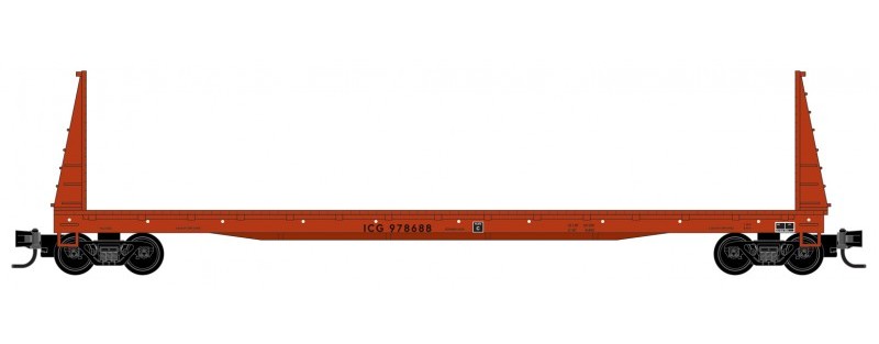 Micro-Trains Z 52700211 60' Bulkhead Flat Car, Illinois Central