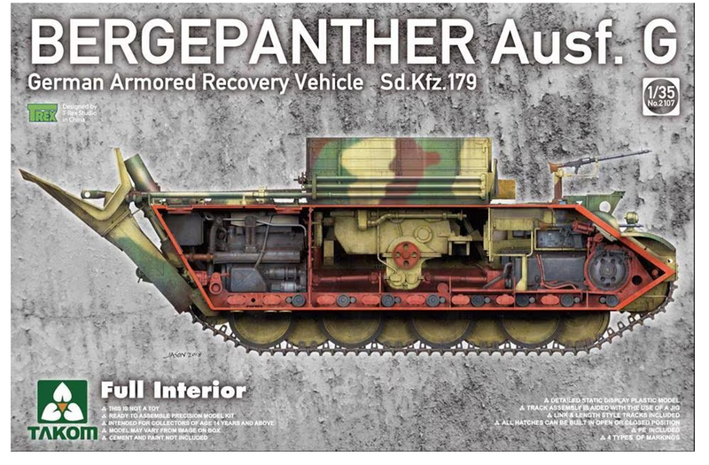 Takom Models - 2107  Bergepanther Ausf. G Full Interior