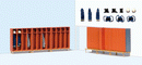 Preiser HO 17708 Firemen's Lockers & Accessories, 6 Lockers