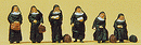 Preiser N 79128 People Working, Nuns with Luggage (6)