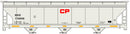 PREORDER Accurail HO 2116 2000 Series ACF 3-Bay Covered Hopper, Canadian Pacific Soo Marks