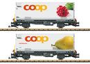 LGB G 45889 Container Transport Car Set with Coop Container, Rhaetian RhB (2-Pack)