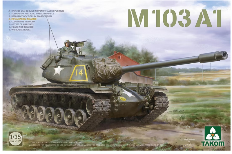 Takom Models - 2139 - 1:35 M103A1