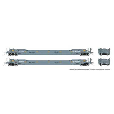 Rapido HO 401060A Gunderson 53' Husky Stack Well Car, Ferromex (2)