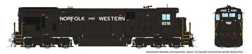 Rapido HO 42620 GE C36-7, Norfolk & Western