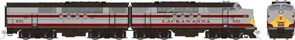 PREORDER Rapido HO 53019 EMD FT A-B Set Delaware, Lackawanna & Western