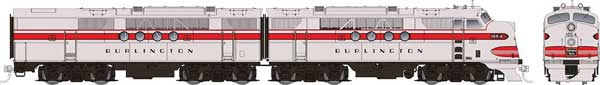 PREORDER Rapido HO 53012 EMD FT A-B Set Chicago, Burlington & Quincy