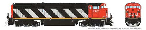 Rapido HO 24003 GE Dash 8-40CM, Canadian National