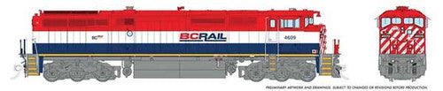 Rapido HO 24018 GE Dash 8-40CM, British Columbia Railway
