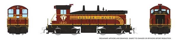 PREORDER Rapido HO 27069 EMD SW9, Boston & Maine