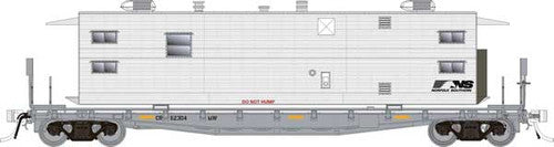 Rapido HO 138105 Class F30A 50' Flatcar with Sleeper Trailer, Norfolk Southern