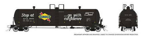 Rapido HO 135018 Procor GP20 20,000-Gallon Tank Car, Sunoco NCTX Set