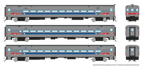 Rapido HO 128557 P-S Comet Commuter 2 Coach and Cab Car Set, Philadelphia SEPTA Set