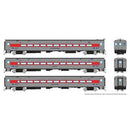 Rapido HO 128527 P-S Comet Commuter 2 Coach and Cab Car Set, Connecticut DOT Set
