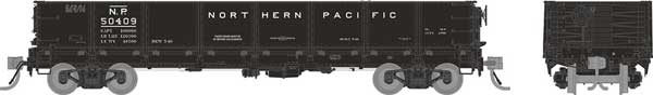 PREORDER Rapido HO 163002A NP 40' Drop-Bottom Gondola, Northern Pacific