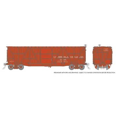 Rapido HO 177001A Class X23 Wood Boxcar, Cumberland Valley