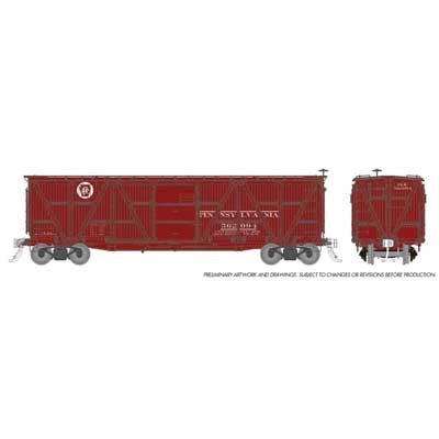 Rapido HO 177005A Class X23 Wood Boxcar, Pennsylvania Railroad