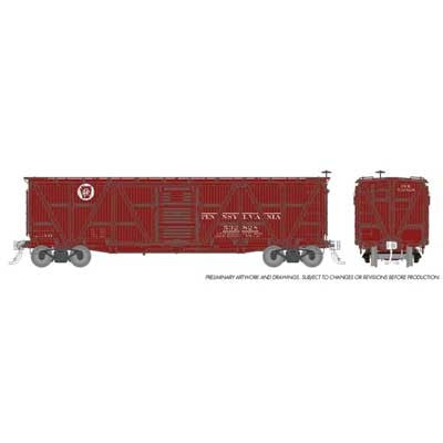 Rapido HO 177006A Class X23 Wood Boxcar, Pennsylvania Railroad