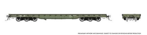 Rapido HO 199002A Magor 54' Department of Defense (DODX) Flatcar, United States Army DODX