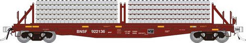 Rapido HO 138302A Class F30D 50' Concrete Tie Car with Load, BNSF Railway (6)