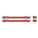 PREORDER Rapido 401058A HO Gunderson 53' Husky Stack Well Car 2-Pack - Ready to Run -- Canadian Pacific (red, white/red stripe)
