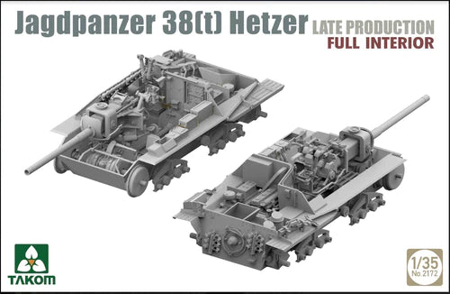 Takom Models - 2172 - 1:35 -Jagdpanzer 38(t) Hetzer LATE PRODUCTION w/ Full Interior