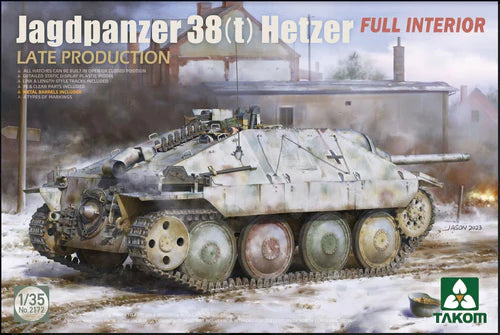 Takom Models - 2172 - 1:35 -Jagdpanzer 38(t) Hetzer LATE PRODUCTION w/ Full Interior