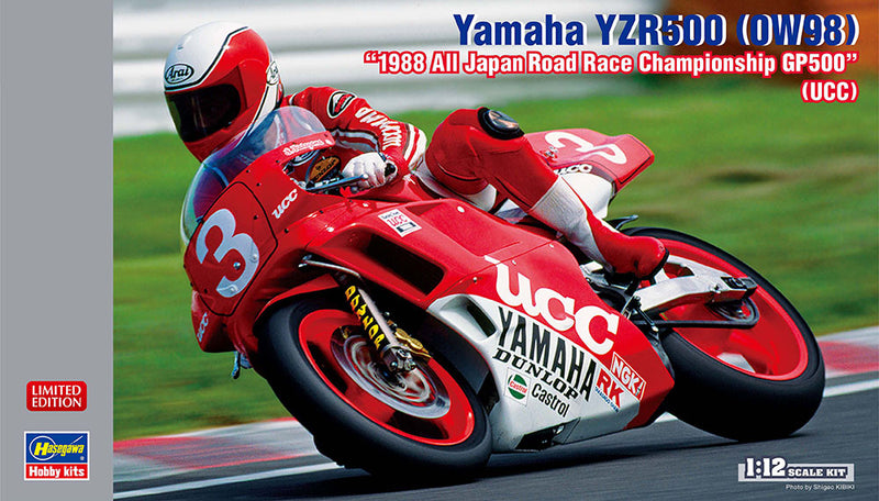 Hasegawa Models 21734  Yamaha YZR500 (0W98) “1988 All Japan Road Race Championship GP500” (UCC) 1:12 SCALE MODEL KIT