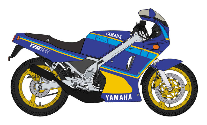 Hasegawa Models 21737  Yamaha TZR250 (1KT) “Faraway Blue” 1:12 SCALE MODEL KIT