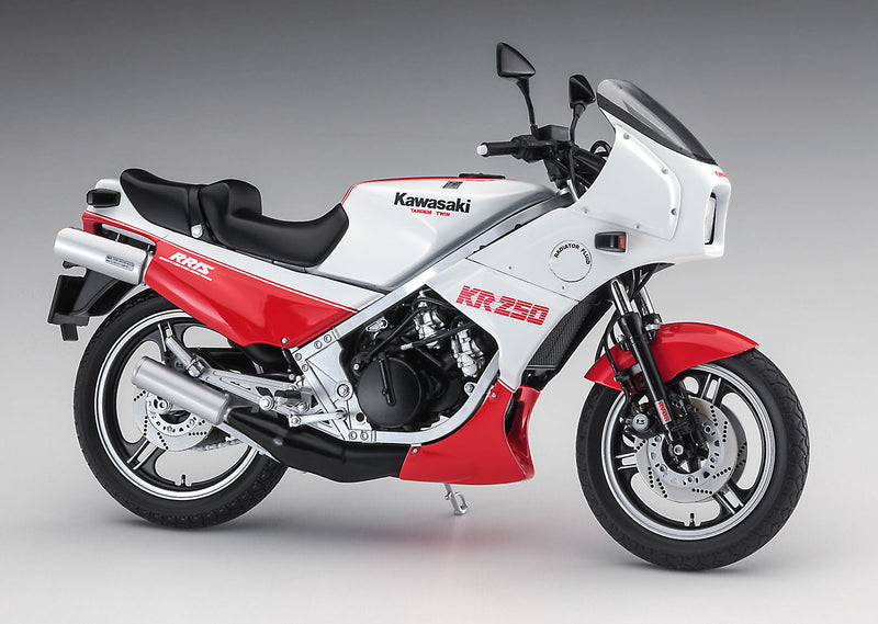 Hasegawa Models 21745  Kawasaki KR250 (KR250A) “White/Red Color” 1:12 SCALE MODEL KIT
