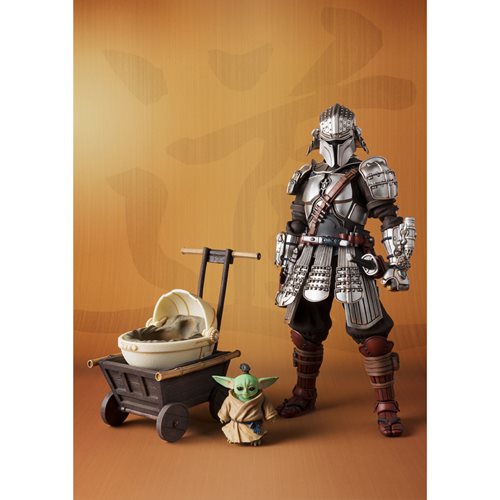 Bandai 62093 Star Wars The Mandalorian Ronin Mandalorian and Grogu Beskar Armor Meisho Movie Realization Action Figure