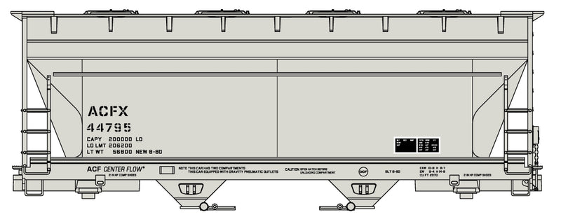 PREORDER Accurail HO 2220 ACF 2-Bay Covered Hopper Kit, ACFX