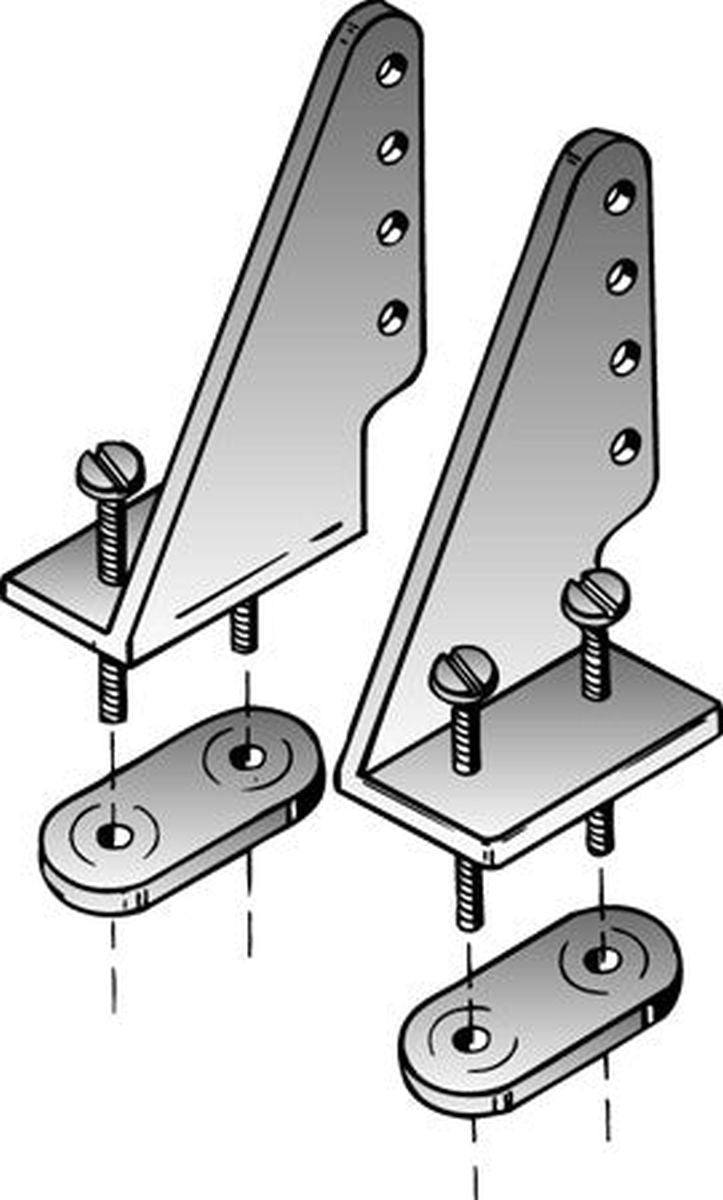 DUB - Du-Bro 105 Nylon Control Horns 1 Left & 1 Right (QTY/PKG: 2 )