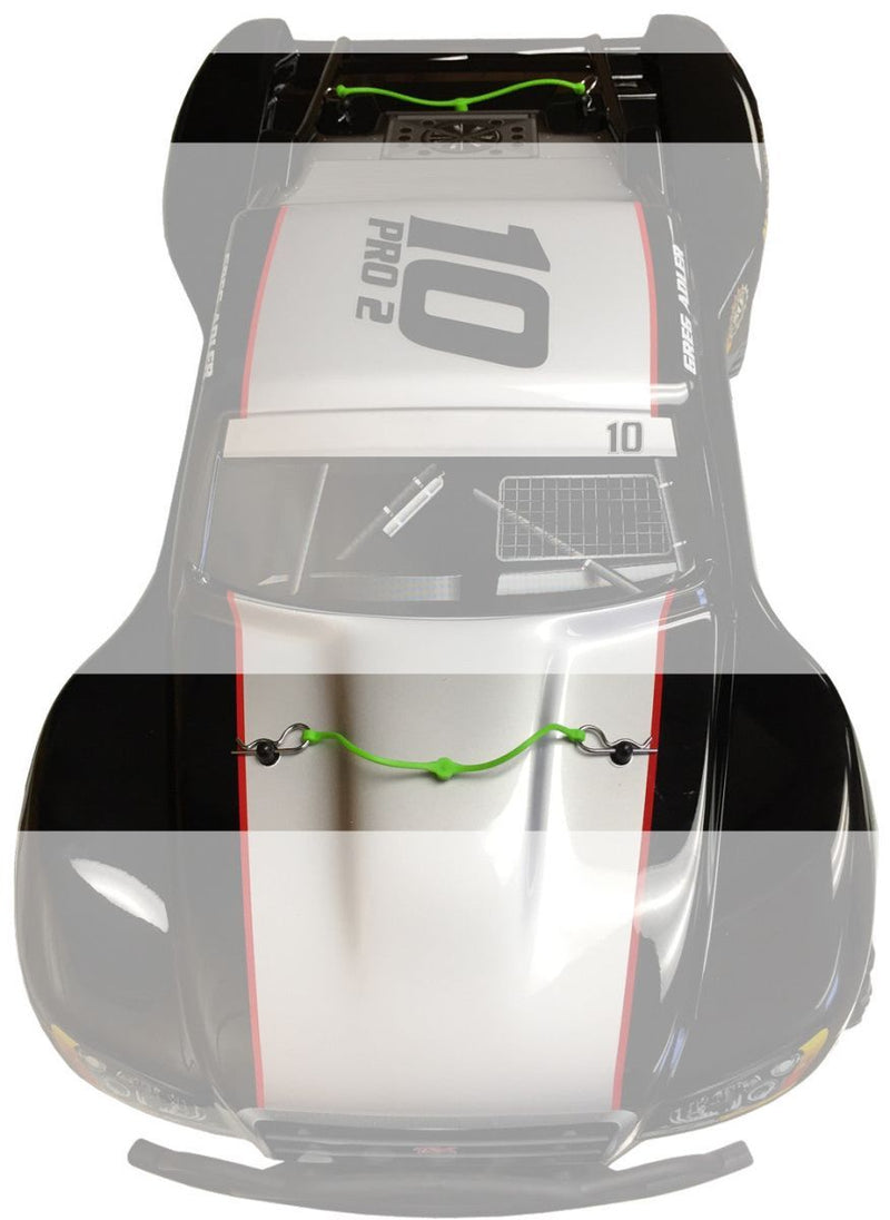 DUB - Du-Bro 2253 Body Klip Retainers (Lime Green) 2/pkg.