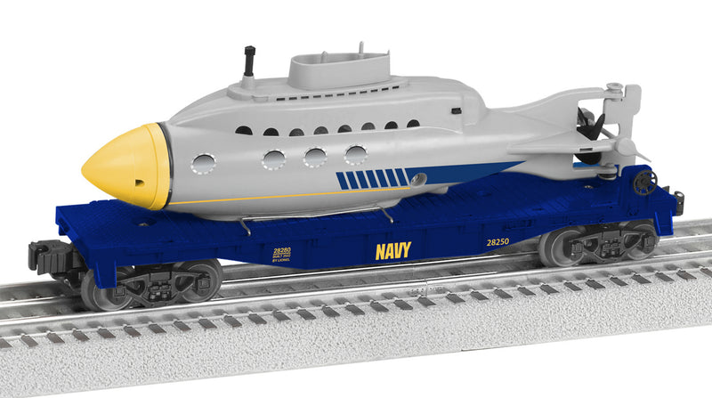 Lionel O 2228250 Navy Sub Flat Car