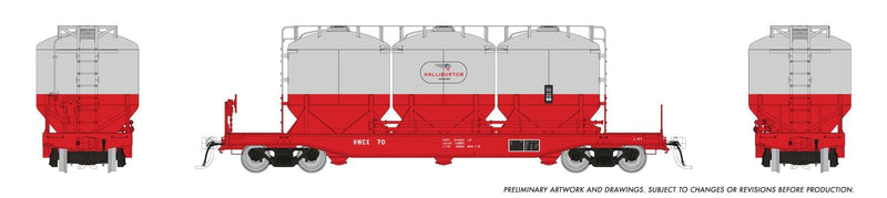PREORDER Rapido HO 224002A Cement Car, Halliburton 1970s
