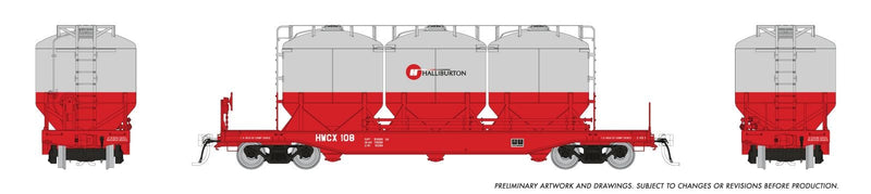 PREORDER Rapido HO 224004 Cement Car, Halliburton 1990s (6-Pack)