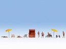 Noch HO 16205 Bathing - Swimming - Beach with Accessories