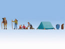 Noch N 36876 4 Campers, Tent and Accessories