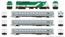 PREORDER Rapido HO 226503 GP40TC, Cab Car & 2 Coach Train-Only Set, Sound and DCC, GO Transit Early Green Set