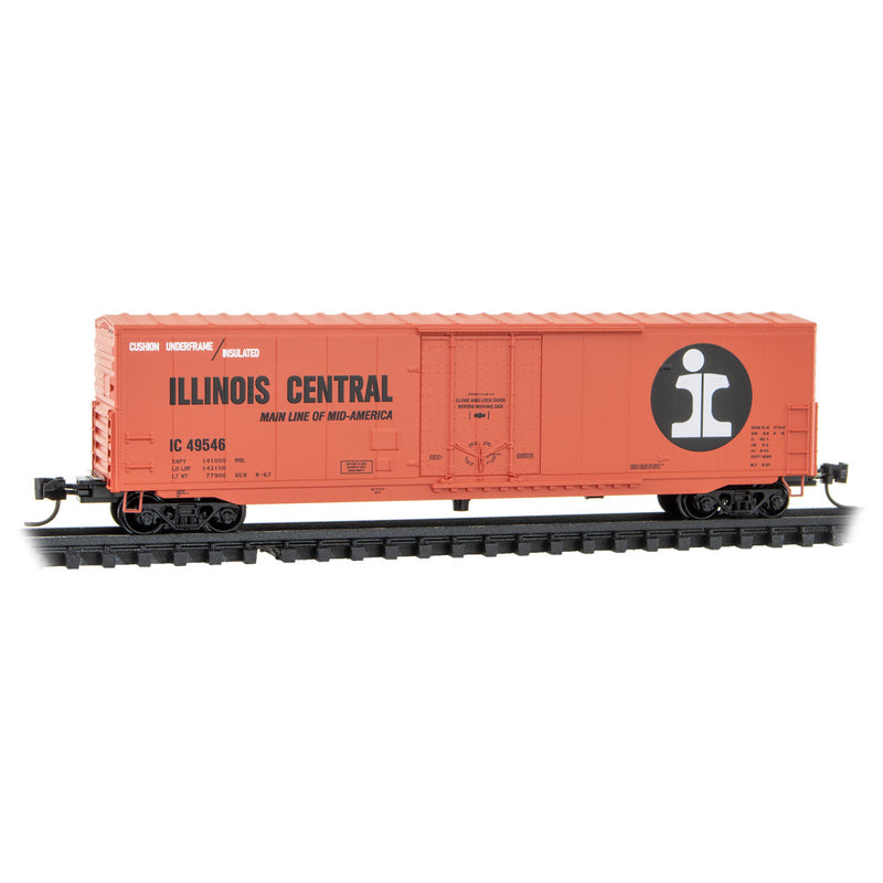 Micro-Trains 181 00 330 50' Standard Box Car, 8' Plug Door, w/o rfwk, short ladders, Illinois Central