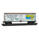 Micro-Trains 049 00 946 40' Double-Sheathed Wood Reefer, w/ Vertical Brake Wheel, Dunbar Pears
