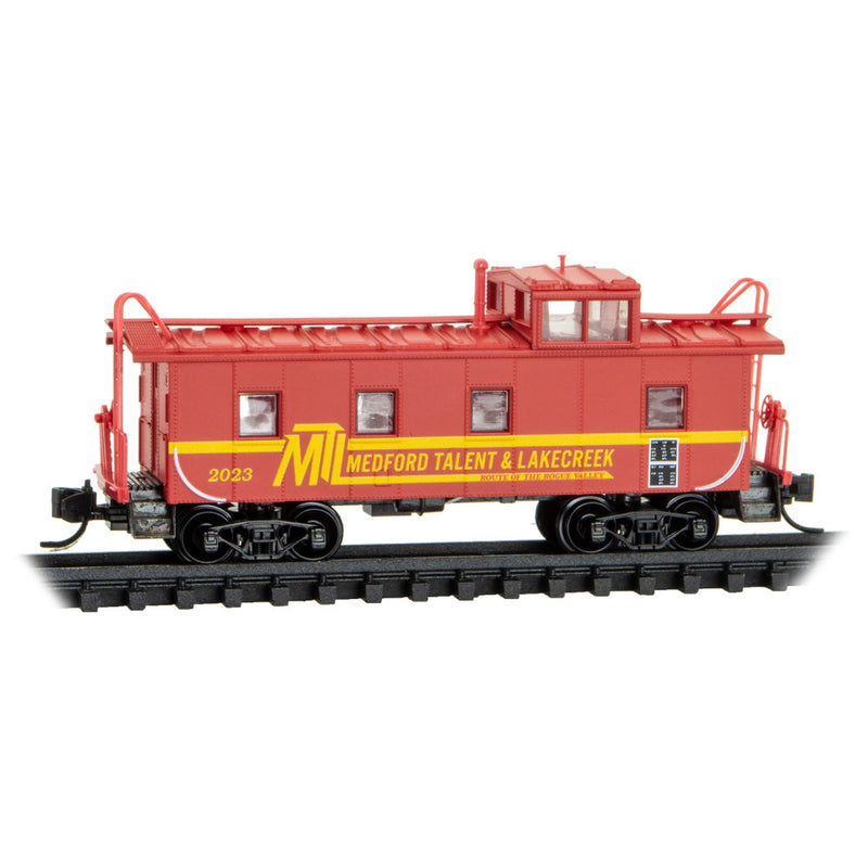 Micro-Trains 100 00 590 36' Riveted Steel Caboose, Offset Cupola, Medford Talent & Lakecreek