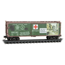 Micro-Trains 039 00 275 40' Double-Sheathed Wood Box Car, Single Door, w/ Vertical Brake Wheel, War of the Worlds #8 #1901, N Scale