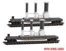 Micro-Trains 993 02 232 Fishbelly-Side Flatcar Weathered w/Power Insulator Jewel Case, Denver & Rio Grande Western, N Scale (2)