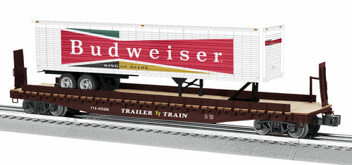 Lionel O 2326400 50' Flat Car with Budweiser Trailer, TTX