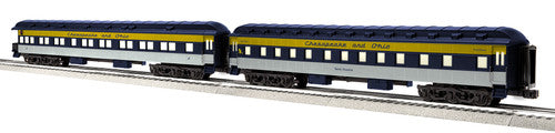 Lionel O 2327030 18" Passenger Car Pack C, Chesapeake and Ohio "Fort Eustis"/