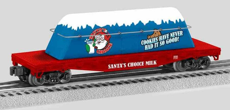 Lionel O 2328260 Milk Carton Flat Car, Santa's Choice