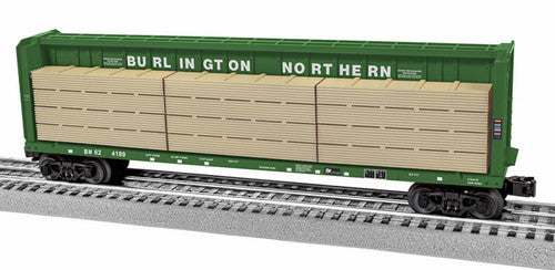 Lionel O 2343061 Centerbeam Flat Car, Burlington Northern