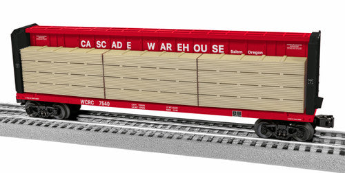 Lionel O 2343102 Centerbeam Flat Car, Washington Central (Cascade Warehouse)